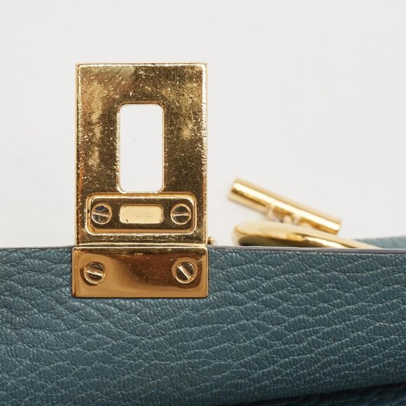 Chloe Blue Leather Medium Drew Shoulder Bag 436-050225 - Picture 6 of 9